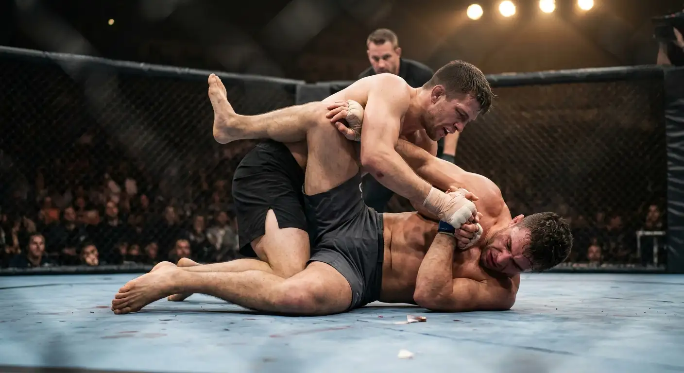 Grappler опитва submission
