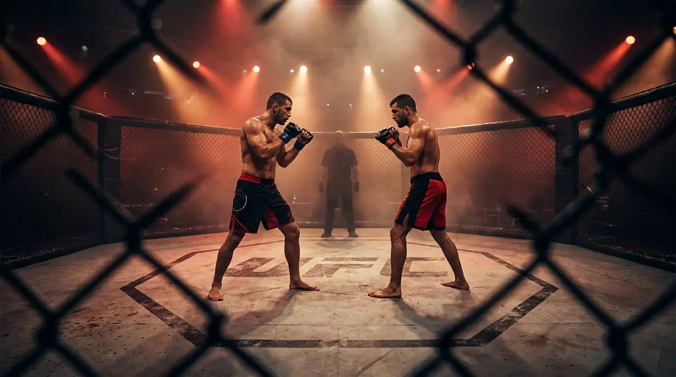 ММА букмейкър в България: октагон по време на UFC двубой