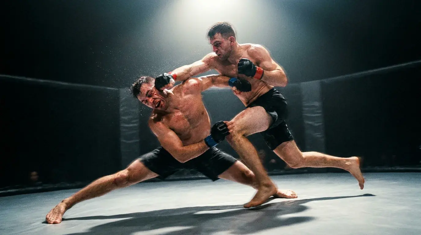 Динамика на боя между striker и grappler
